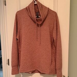 RBX Quilted Cowl Neck Sweater - Dusty Rose